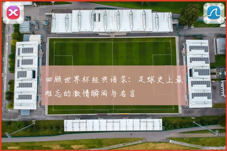 回顾世界杯经典语录:足球史上最难忘的激情瞬间与名言